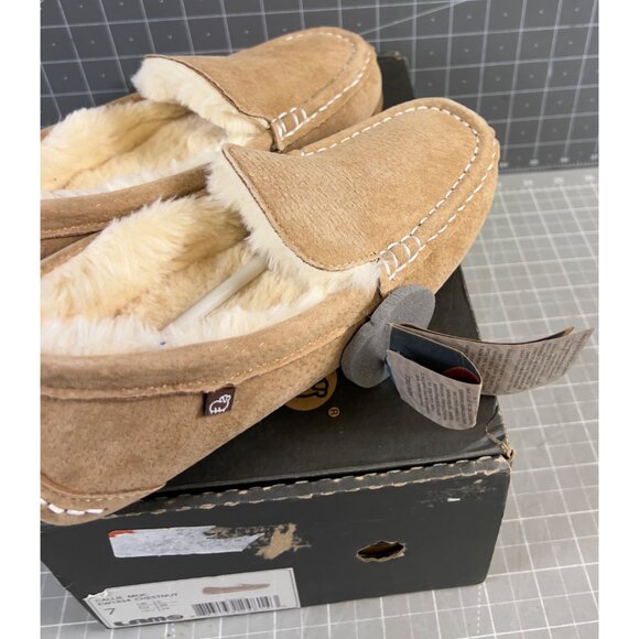 LaMO Women’s Callie Moccasin Slippers Sz. 7 Chestnut EW1934 New Suede Leather - Picture 3 of 9